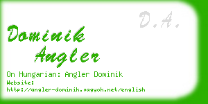 dominik angler business card